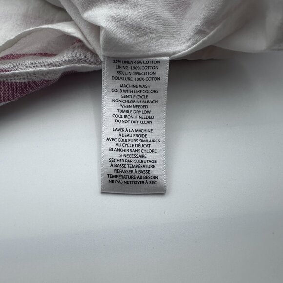 BeachLunchLounge Dress Sleevless Linen Blend Lined Red and White Stripe Sz S/P‎ - Picture 4 of 7